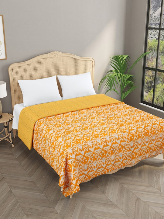 Handblock printed Kantha Bedcover-05