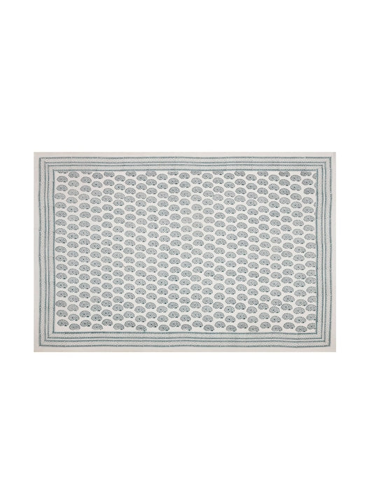 Handblock printed Canvas Cotton Table Cloth 60X90 Inches - 6 Seater Dining Table