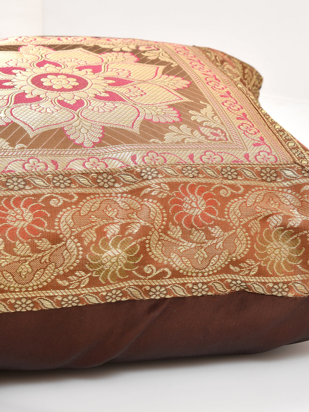 Set of 2 Banarasi Zari Cushion Cover - 16X16 Inches11100811