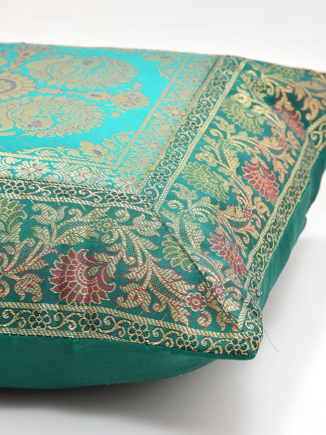 Set of 2 Banarasi Zari Cushion Cover - 16X16 Inches11100817
