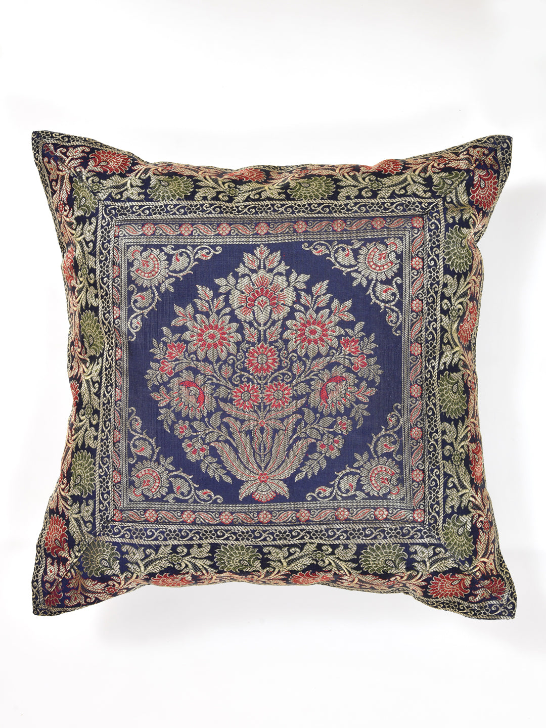Set of 2 Banarasi Zari Cushion Cover - 16X16 Inches11100822
