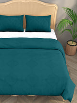 Cotton Quilted Reversible King Size Bedcover with 2 Pillow Covers