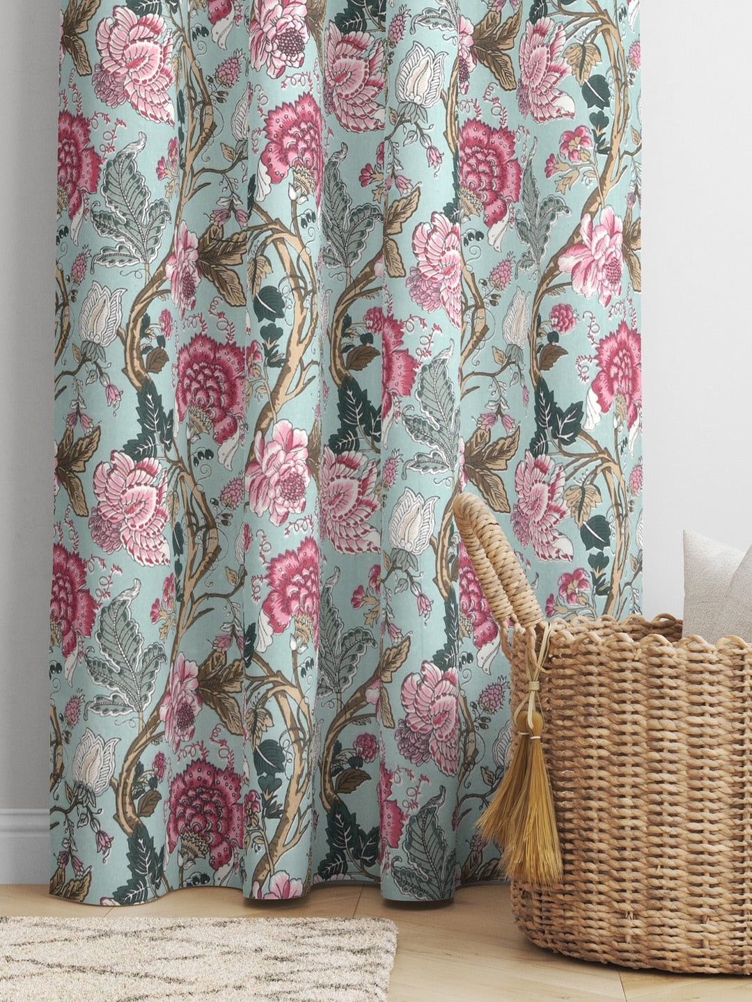 Cotton Ethnic motifs Printed Door Curtains - Set of 2 - 9X4 feet
