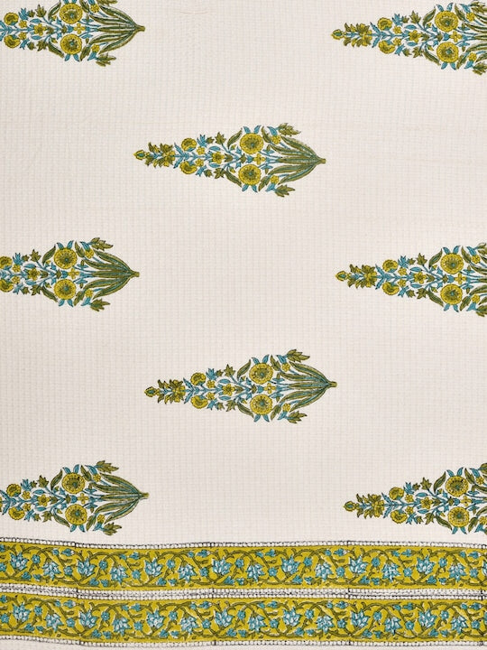 Hand Block Printed Honey Comb Cotton Bath Towel