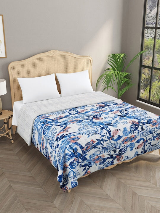 Handblock printed Kantha Bedcover-06
