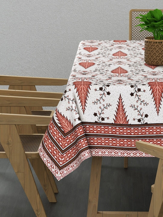 Cotton Floral Print Table Cloth 60X90 Inches - 6 Seater Dining Table