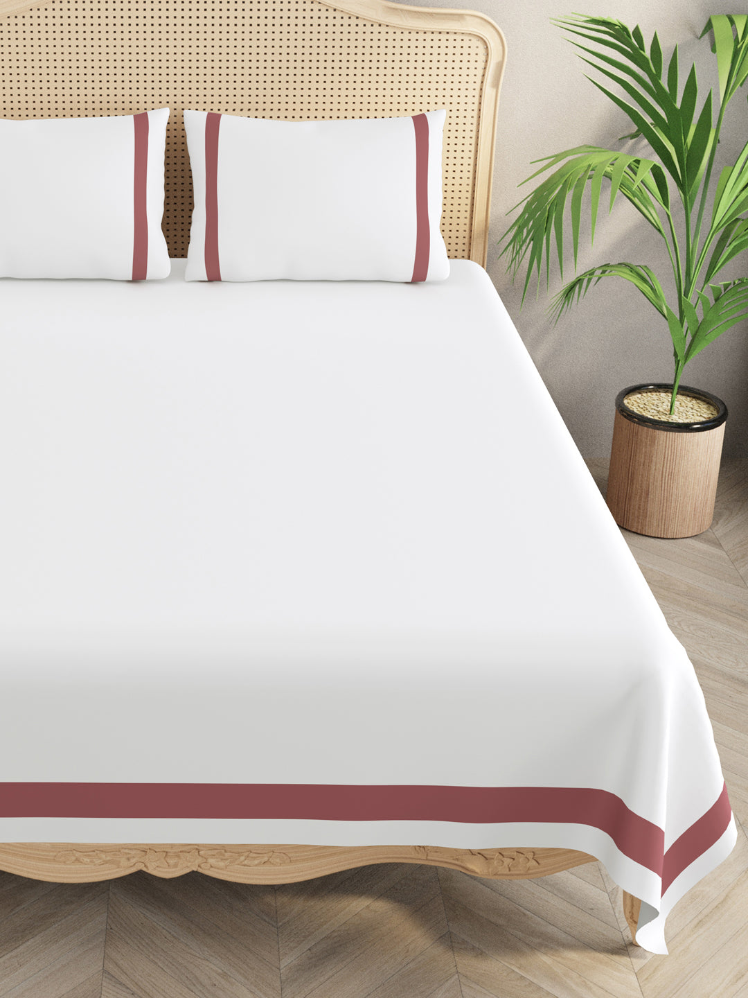 Double King 300 TC Bedsheet with 2 Pillow Covers