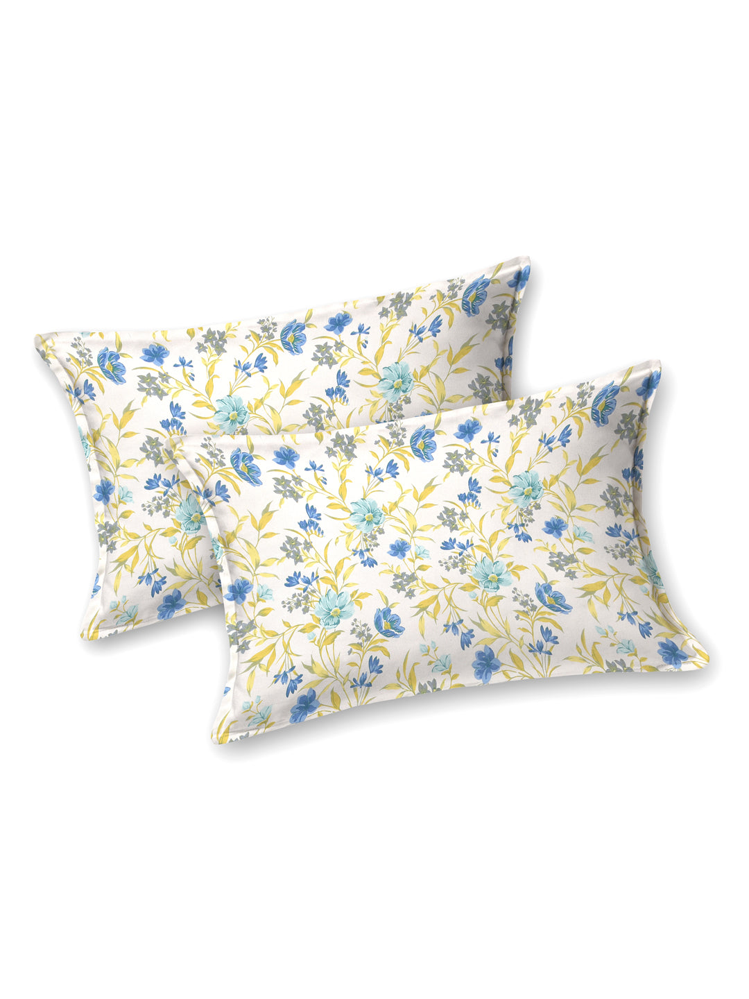 Floral Print Super King Cotton Bedsheet with 2 Pillow Covers