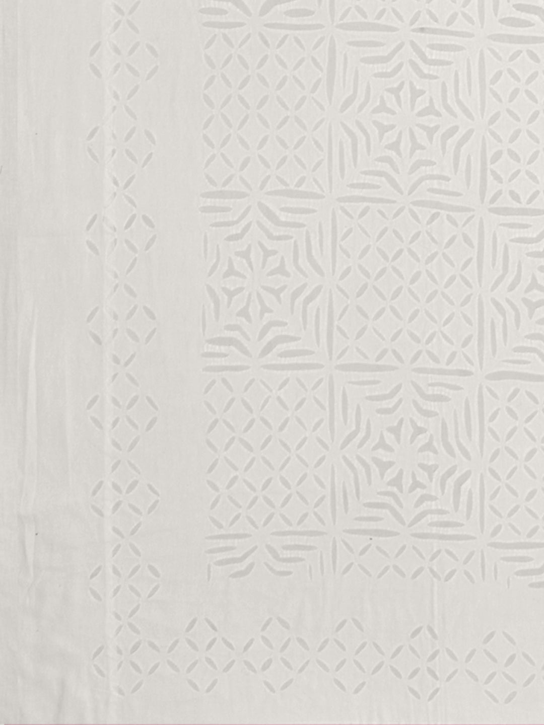Applique cut work cotton Bedcover with 2 Pillow Covers