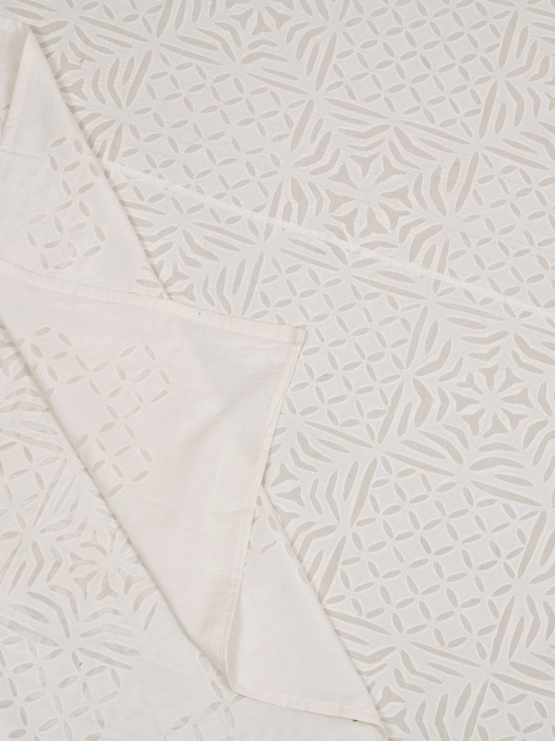 Applique cut work cotton Bedcover with 2 Pillow Covers