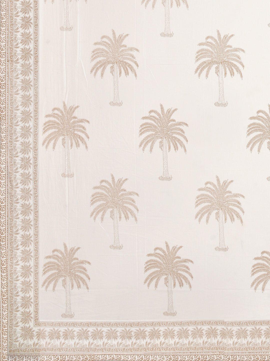 Handblock Print Super King Bedsheet in Extra Soft Percale Cotton with 2 Pillow covers