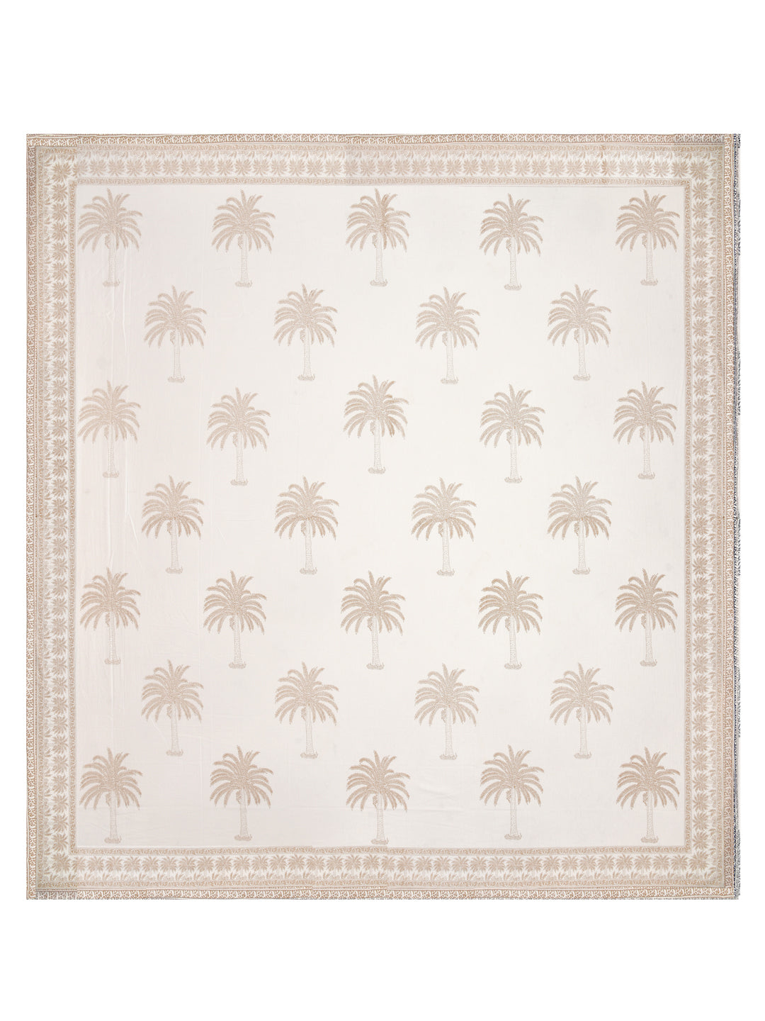 Handblock Print Super King Bedsheet in Extra Soft Percale Cotton with 2 Pillow covers
