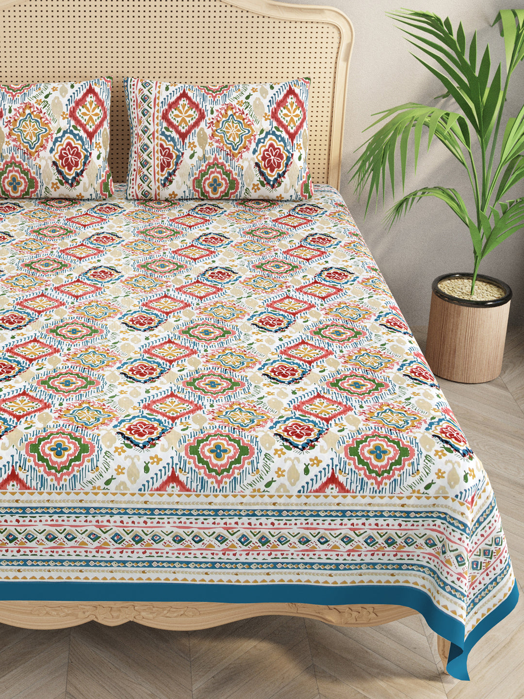 Double King Bedsheet with 2 Pillow Covers