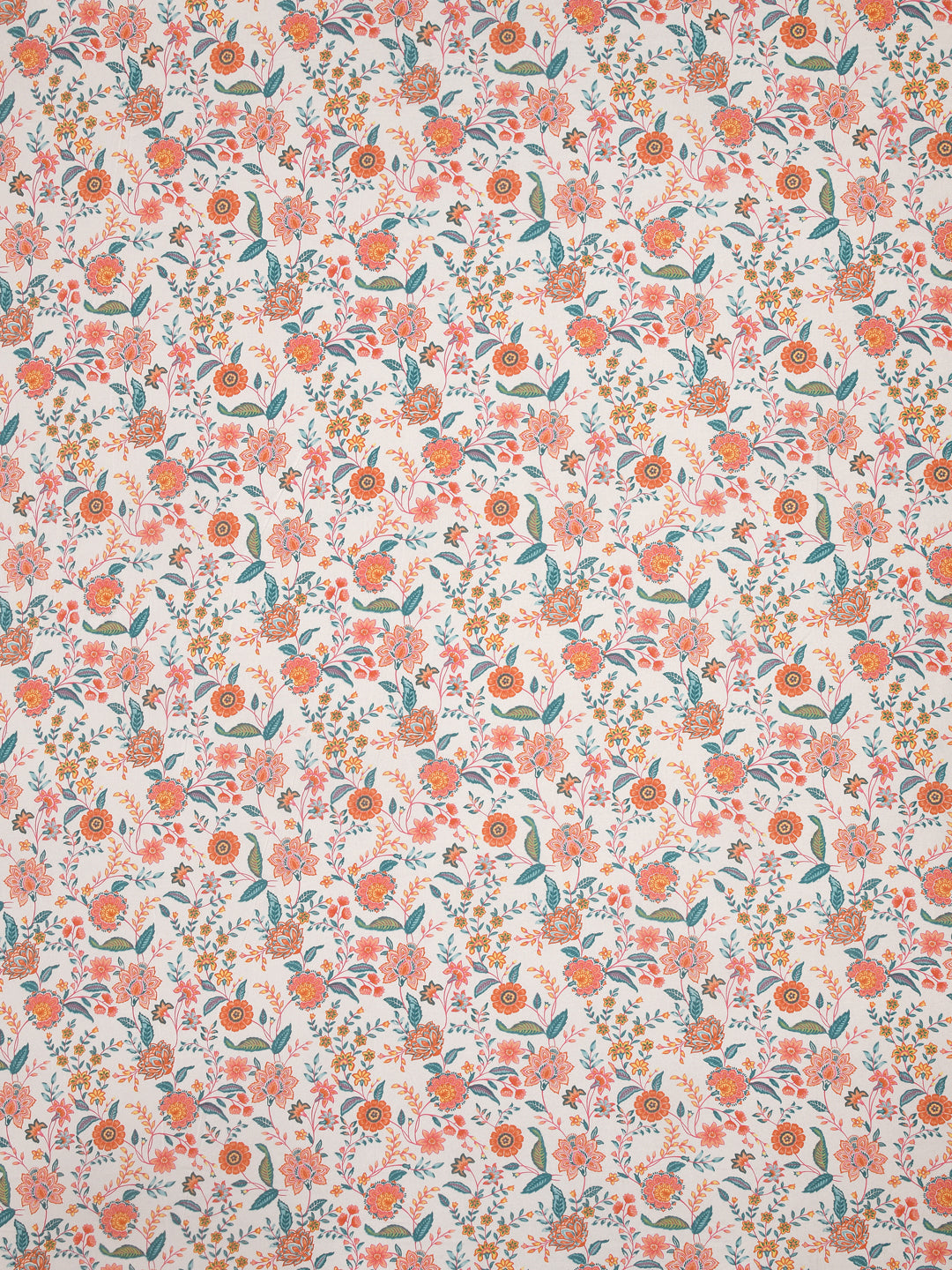 Floral Print Cotton Super King Bedsheet with 2 Reversible Pillow Covers