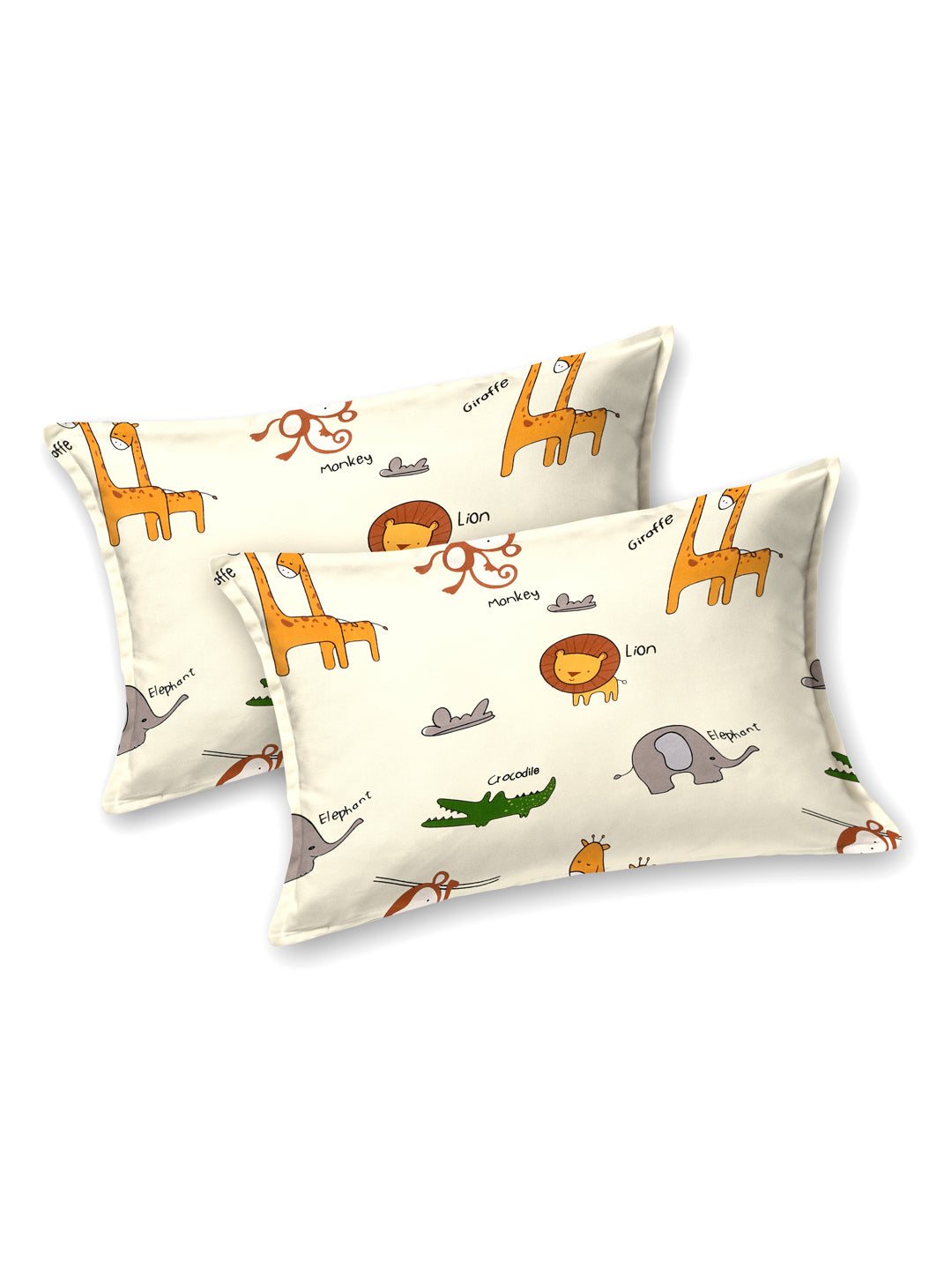 Polycotton Kids Print Double bedsheet with 2 Pillow Covers