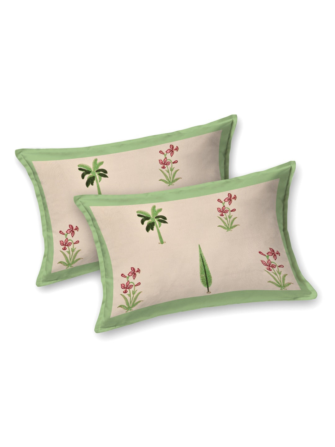 Double King Handblock Print Bedsheet with 2 Pillow Covers
