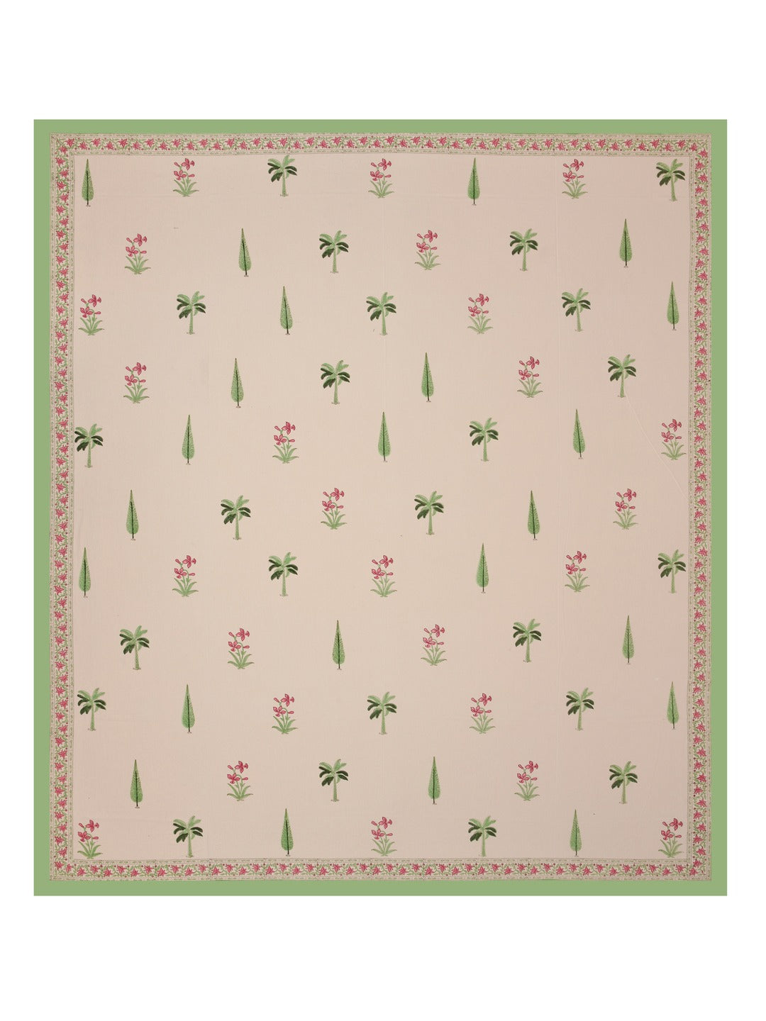 Double King Handblock Print Bedsheet with 2 Pillow Covers