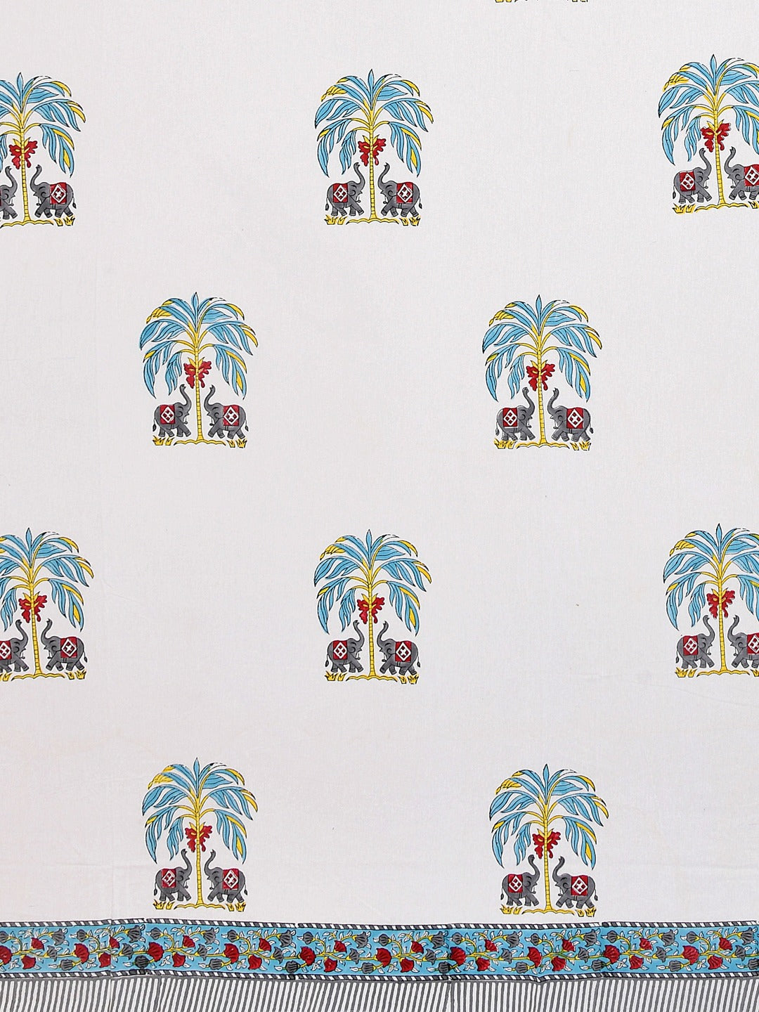 Double King Handblock Print Bedsheet with 2 Pillow Covers
