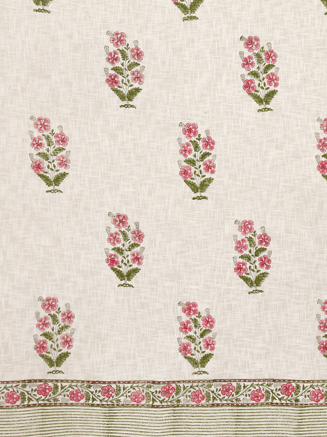Handblock printed Jute Cotton Bedcover - Double King with 2 Pillow Covers