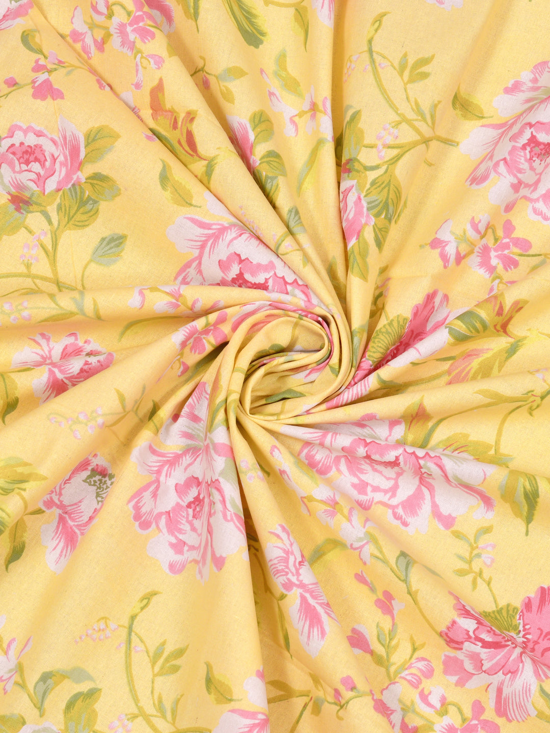Floral Print Super King Cotton Bedsheet with 2 Pillow Covers