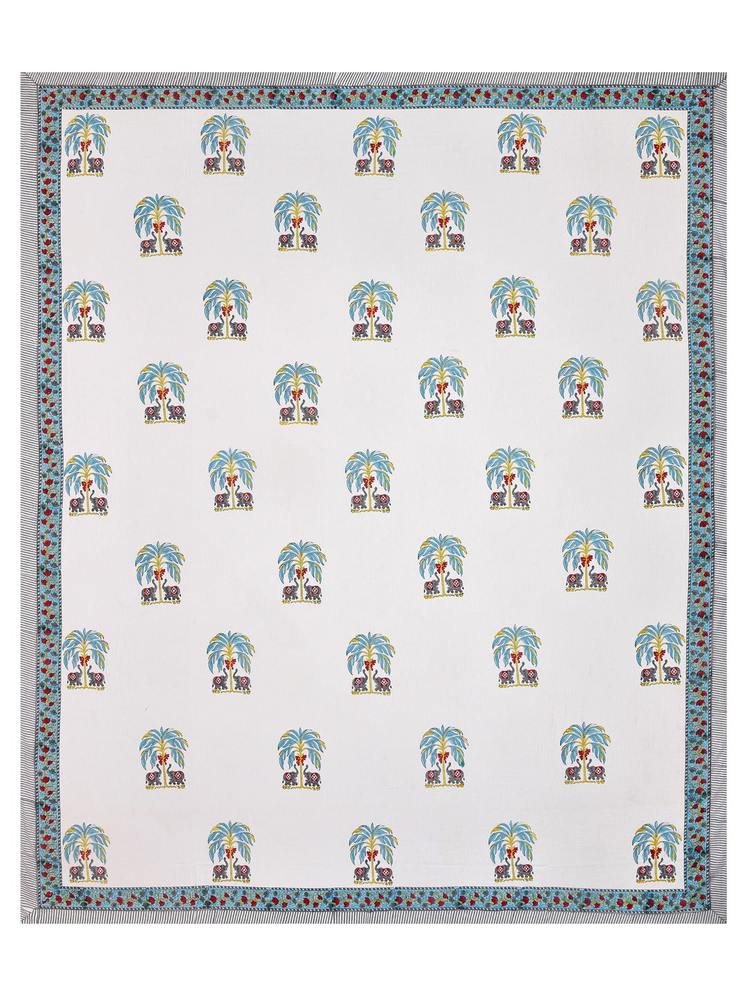 Double King Handblock Print Bedsheet with 2 Pillow Covers