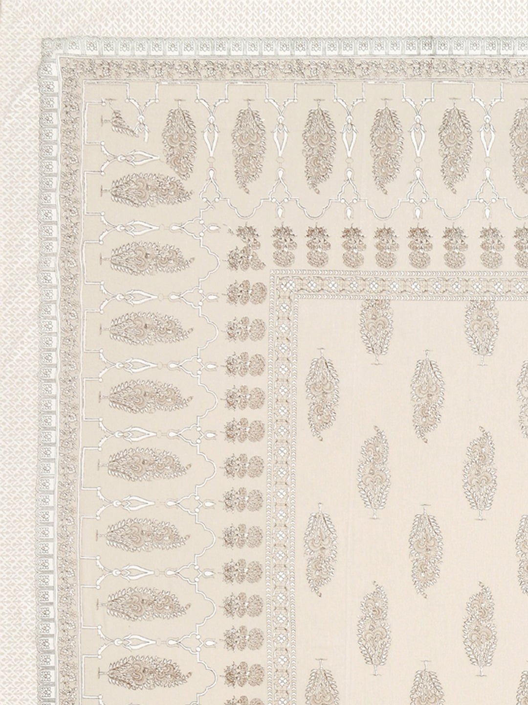 Cotton Gold Print Double King Bedsheet with 2 Pillow Covers