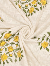 Handblock printed Jute Cotton Bedcover - Double King with 2 Pillow Covers