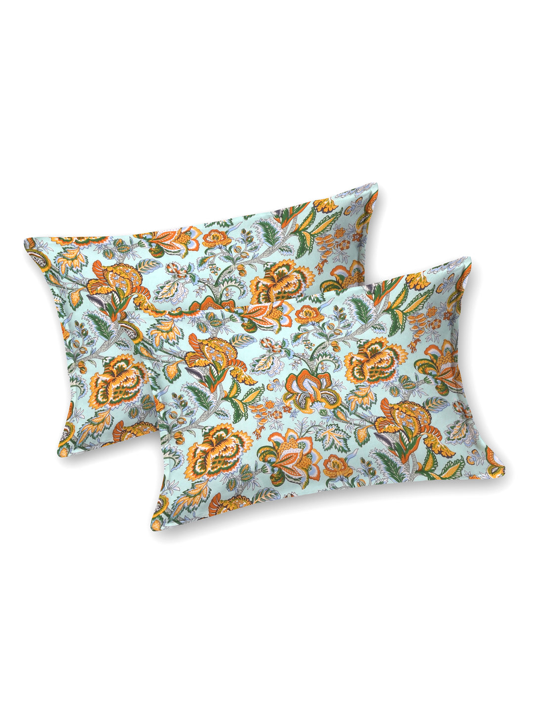 Floral print fitted Bedsheets with elastic and 2 Pillow Covers