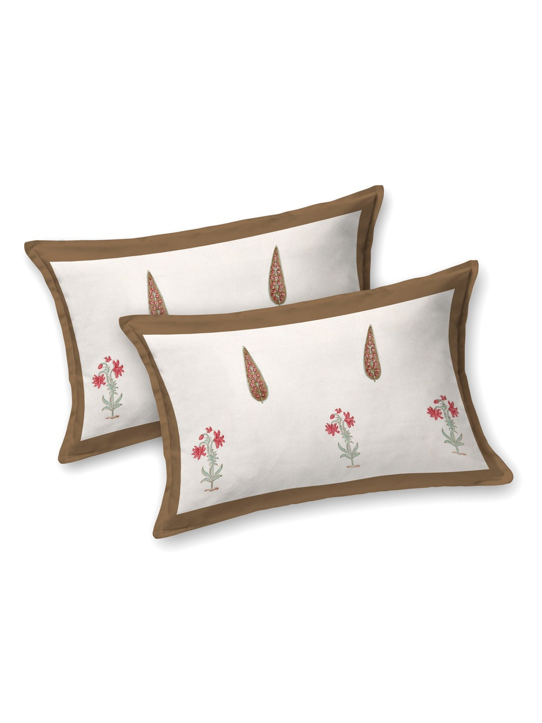Handblock Printed Double King Bedsheet with 2 Pillow Covers