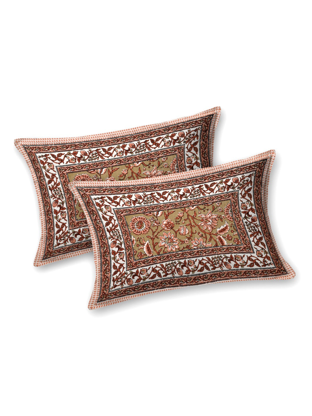 Floral Print Double King Bedsheet with 2 Pillow Covers