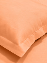 Luxury 400 TC Solid Cotton Bedsheet – 108 x 108 Inches with 2 Pillow Covers | Premium Cotton Comfort
