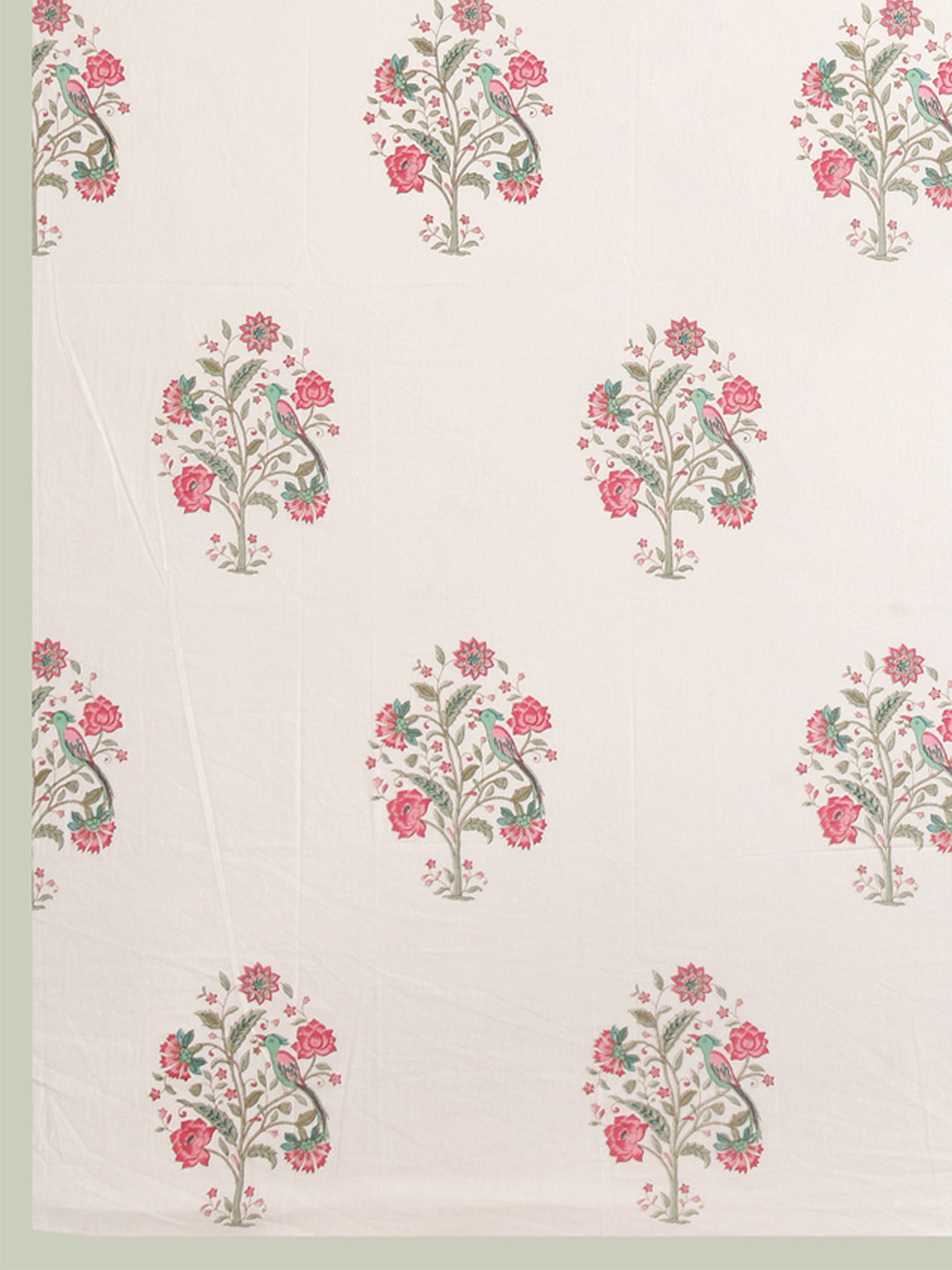 Handblock Print Super King Bedsheet in Extra Soft Percale Cotton with 2 Pillow covers