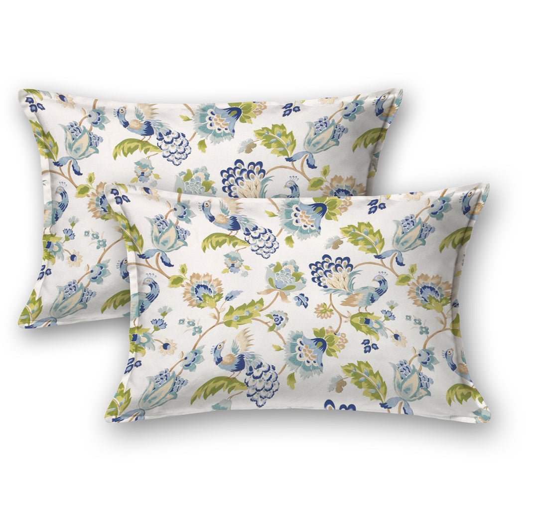 Floral Print Super King Cotton Bedsheet with 2 Pillow Covers