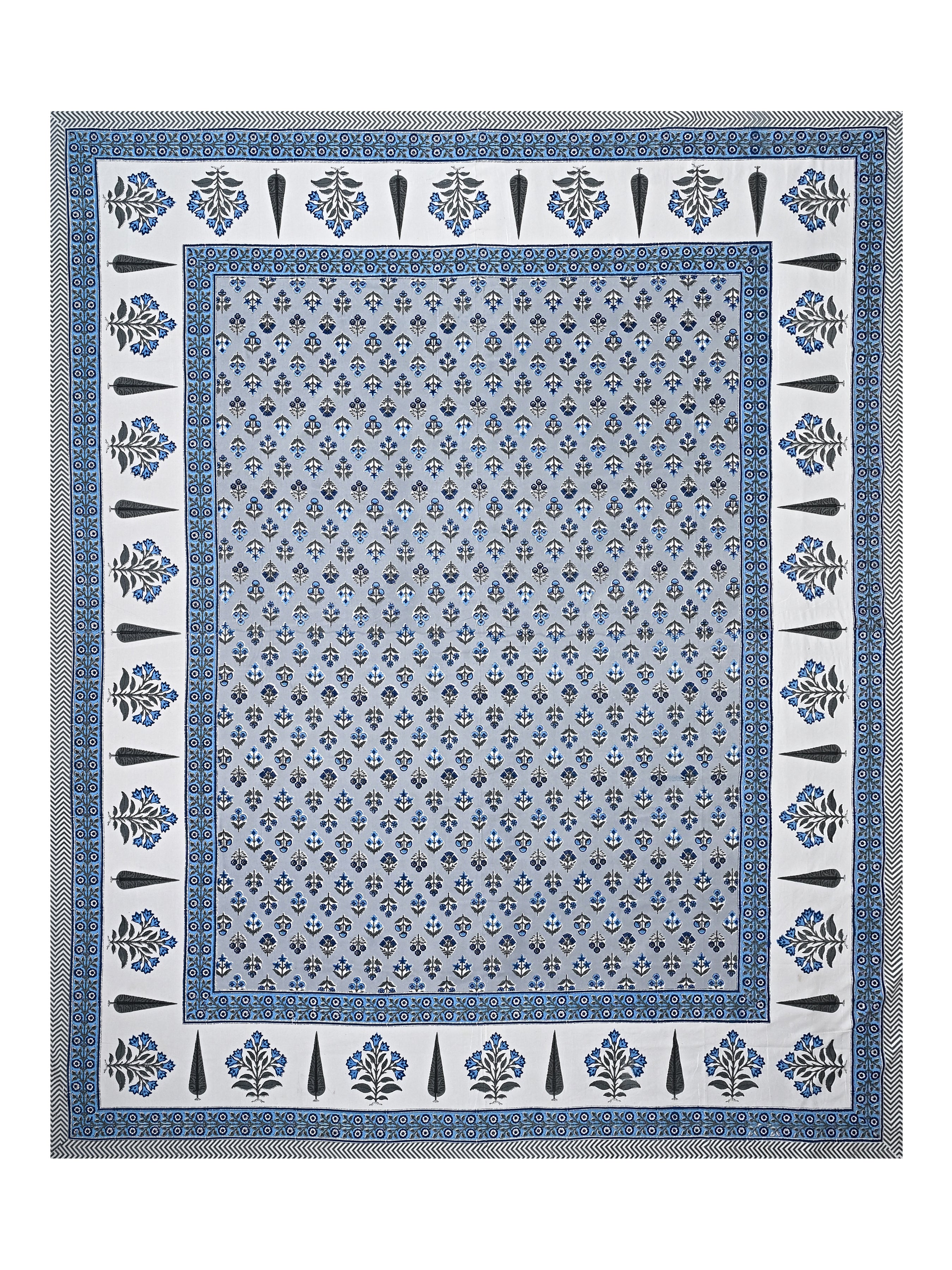 Diwali Gift Box | 1 Double Bedsheet, 1 Pair Door Hanging, 1 Metal Urli, 2 Laddoo Candles