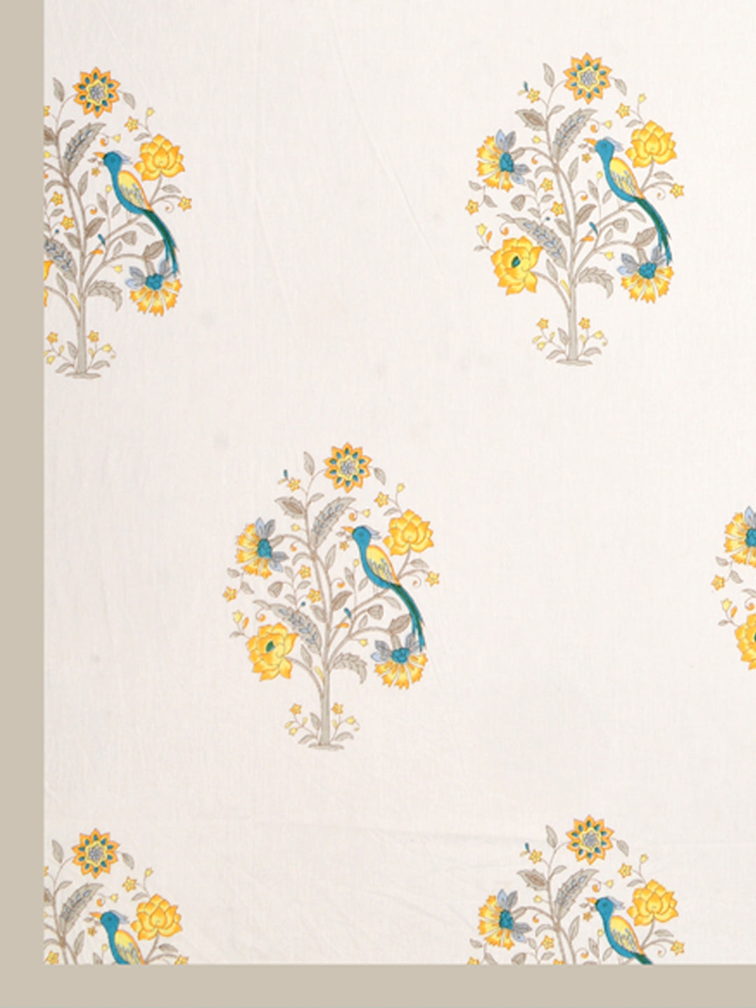 Handblock Print Super King Bedsheet in Extra Soft Percale Cotton with 2 Pillow covers