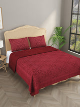 Applique cut work cotton Bedcover with 2 Pillow Covers