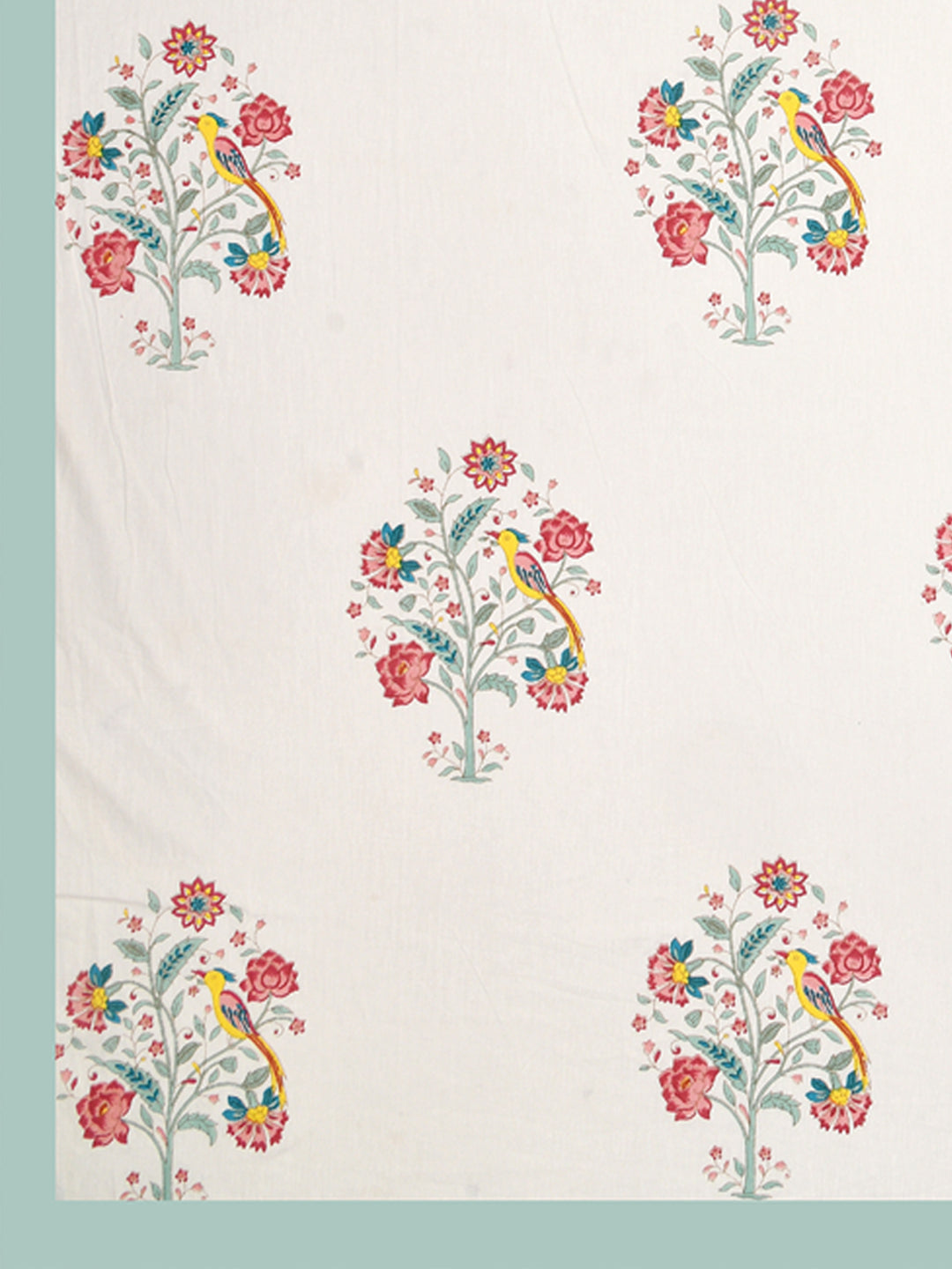 Handblock Print Super King Bedsheet in Extra Soft Percale Cotton with 2 Pillow covers