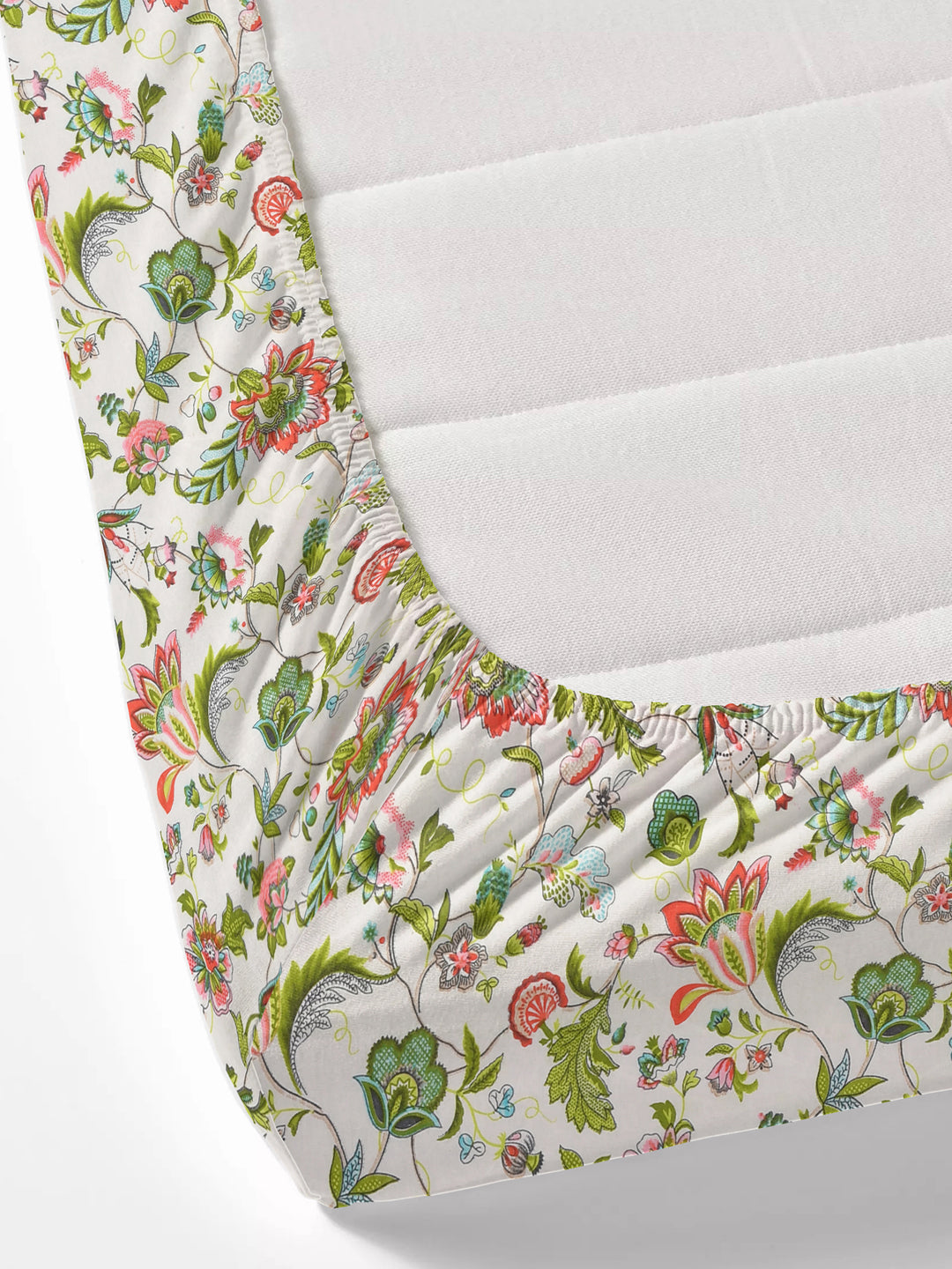 Floral print fitted Bedsheets with elastic and 2 Pillow Covers