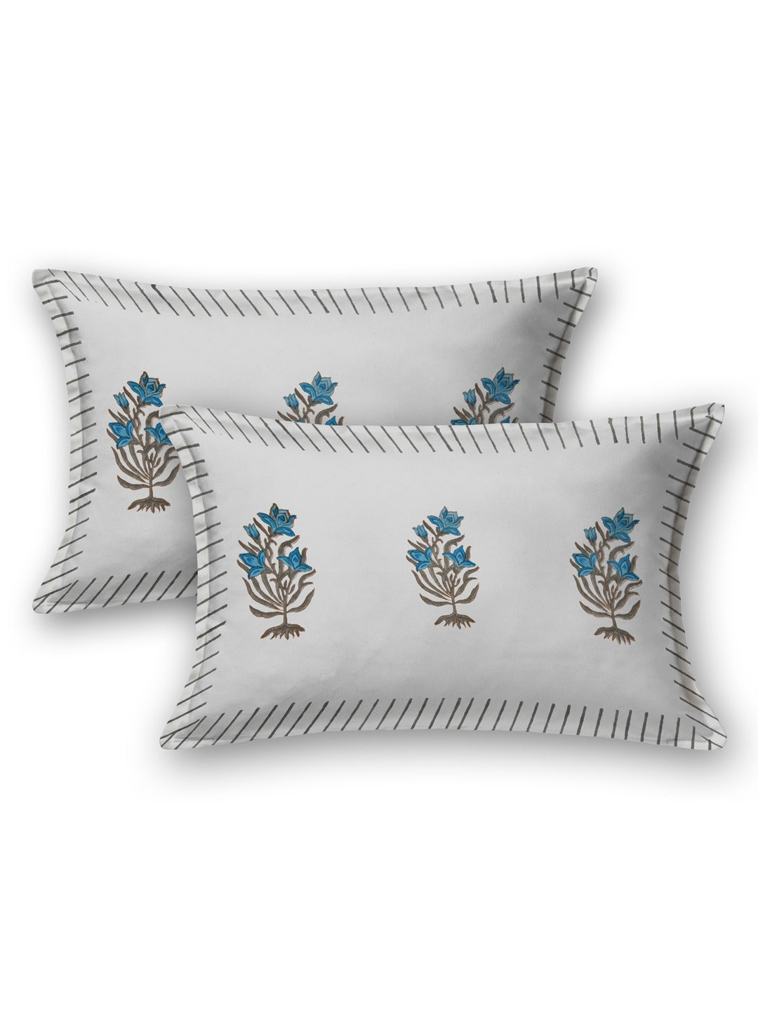 Double King Handblock Print Bedsheet with 2 Pillow Covers