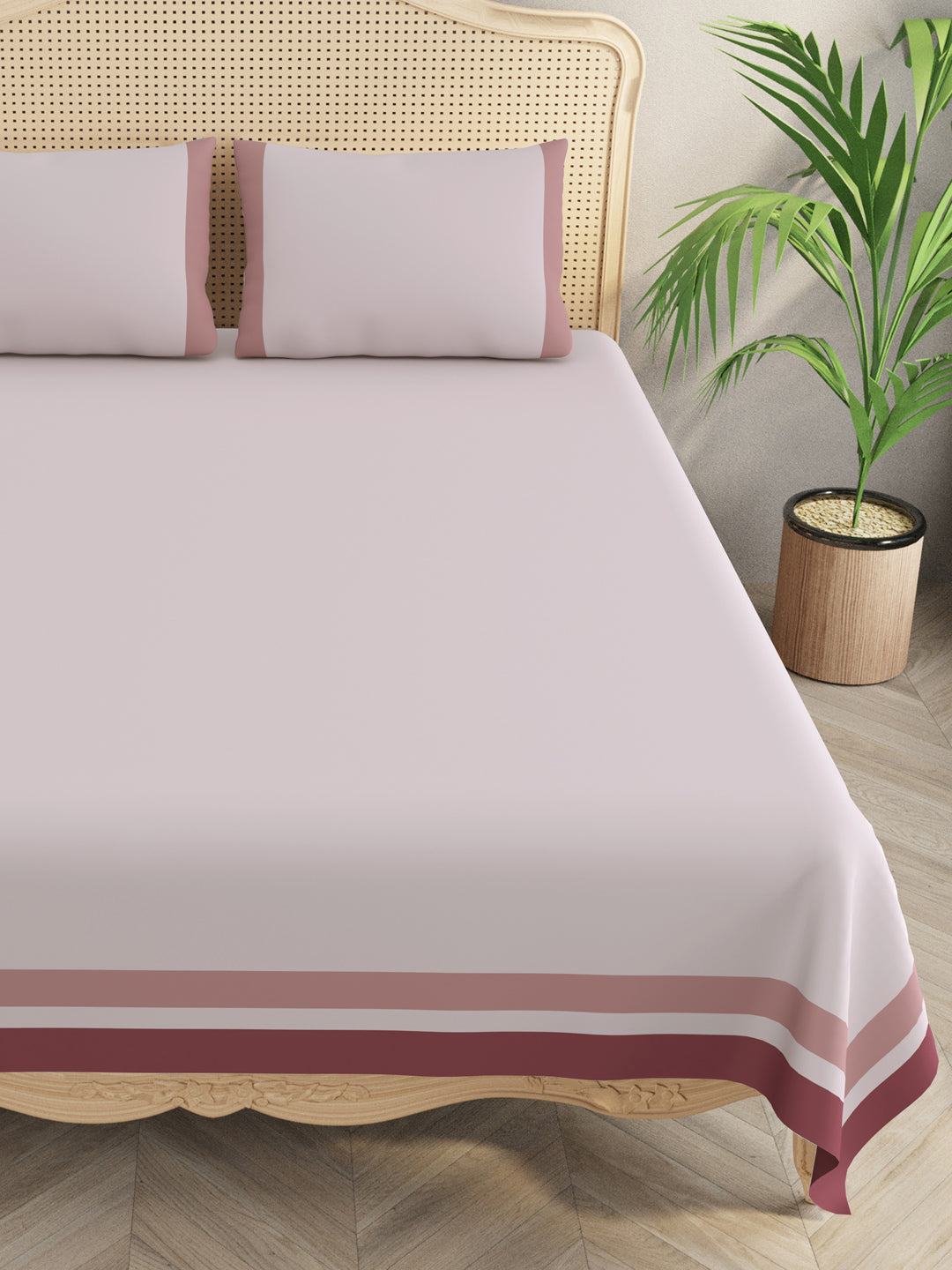 Double King 300 TC Bedsheet with 2 Pillow Covers