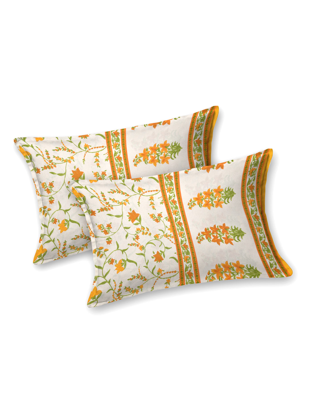 Floral Print Super King Cotton Bedsheet with 2 Pillow Covers