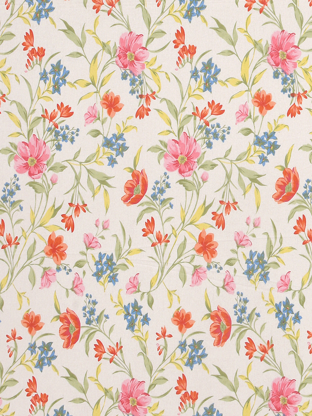 Floral Print Super King Cotton Bedsheet with 2 Pillow Covers