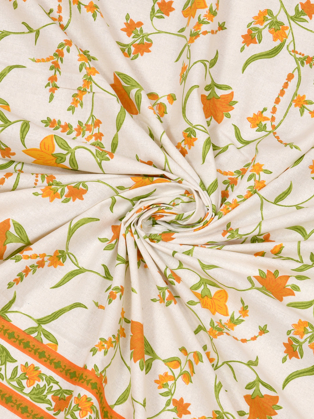 Floral Print Super King Cotton Bedsheet with 2 Pillow Covers