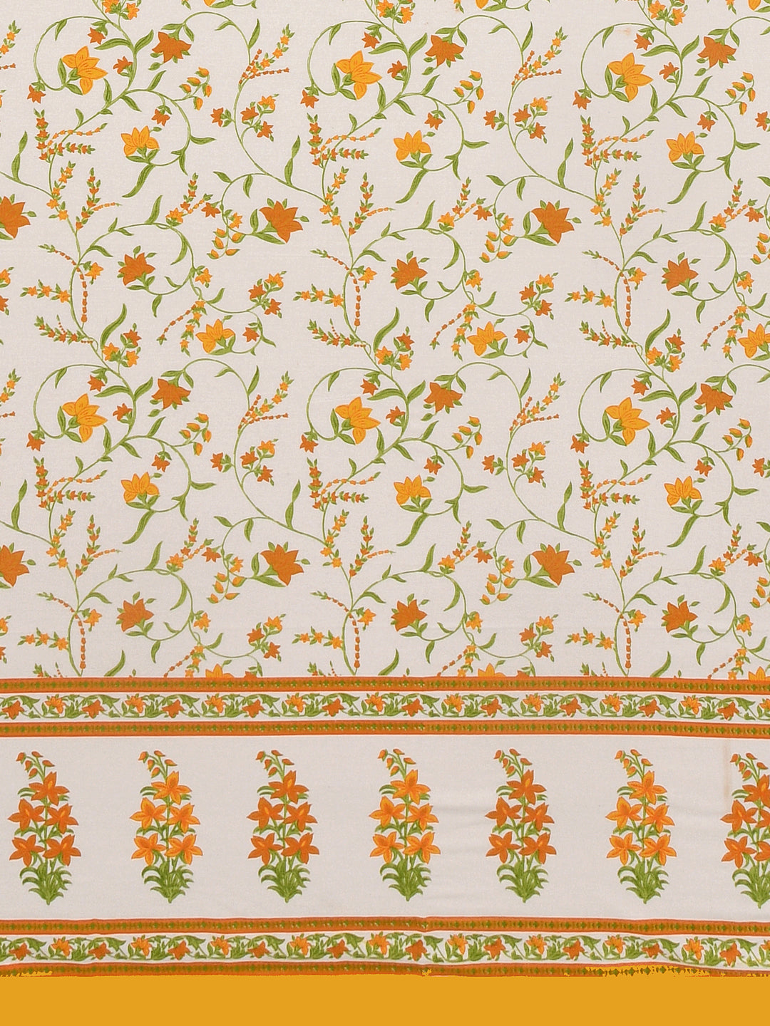 Floral Print Super King Cotton Bedsheet with 2 Pillow Covers