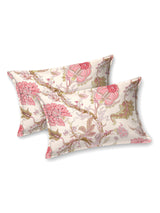 Premium Glaze Cotton Floral Print Super King Bedsheet with 2 Pillow Covers