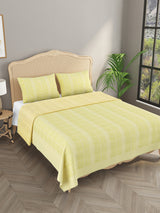 Applique cut work cotton  Bedcover with 2 Pillow Covers