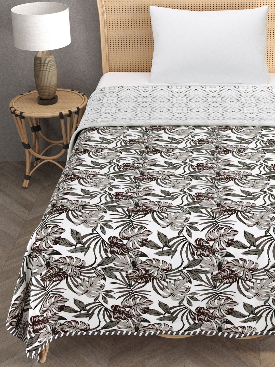 60X90 inches Floral Print Reversible Dohar/AC Blanket