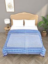 Floral Printed Double Bed Cotton Quilt with cotton filling