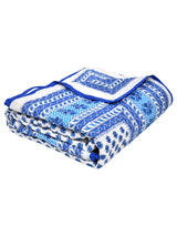 Floral Printed Double Bed Cotton Quilt with cotton filling