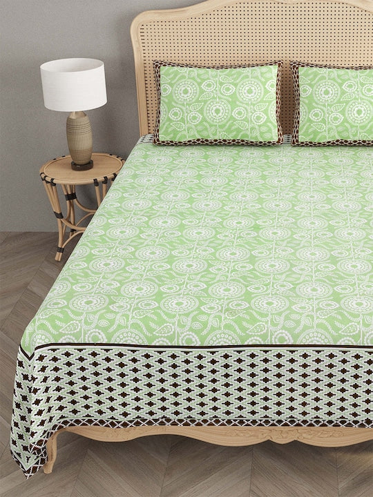 Super King Cotton Bedsheet with 2 Pillow Covers